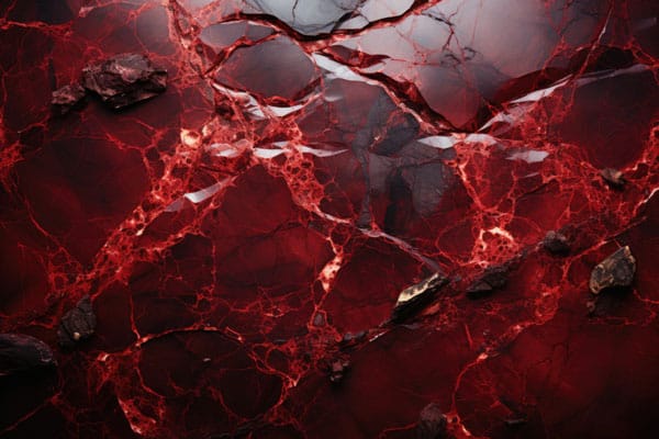 Red marble texture background with red and high resolution black, generative IA